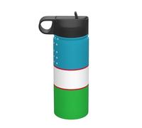 Flag of The Republic of Uzbekistan Printing The Print 18 Oz Stainless Steel Sports Insulated Kettle with Lid for Adult Men Women