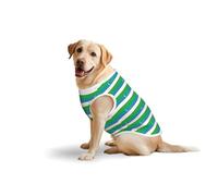 Flag Of The Republic Of Uzbekistan Soft Cotton T-Shirt Vest For Large Dogs, Print Pet Clothes Breathable Pet Pullover Tee Sleeveless Sweatshirt (3xl-5xl)