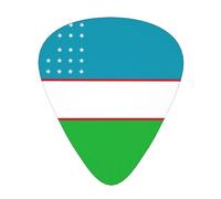 Flag of the Republic of Uzbekistan Stylish and durable guitar picks, three types of thin, medium and heavy guitar picks (12 pieces), suitable for guitar, bass, electric guitar, ukulele,