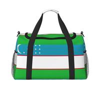 Flag Of The Republic Of Uzbekistan Travel Bag, Weekender Bags For Women Men For Outdoor Adventures, Ideal For Camping And Hiking, Black, One Size