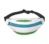Flag of the Republic of Uzbekistan Travel Fashion Waist Bag, Suitable for Sports, Running, Cycling, Traveling, Fishing Boys Large Crossbody Waist Bag,