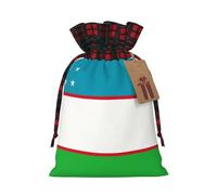 Flag of the Republic of Uzbekistan Two Color Drawstring Gift Bag S Beautiful Convenient Suitable For Christmas Birthdays