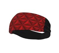 Flag of The Russian Soviet Federative Socialist Republic with Polygon Effect Headbands Men Women Non Slip Wicking Sports Sweatband for Gym Basketball Yoga Hairbands