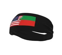 Flag of The Sac and Fox Nation and America Headbands Men Women Non Slip Wicking Sports Sweatband for Gym Basketball Yoga Hairbands