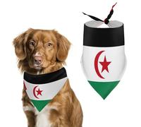 Flag of The Sahrawi Arab Cute Dog Bandana Triangle Adjustable Washable