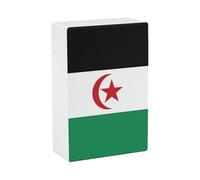 Flag of The Sahrawi Arab Fashion Cigarette Case Holder Flip Top Closure Card Pill Box 3.8×2.4×1.1 Inches