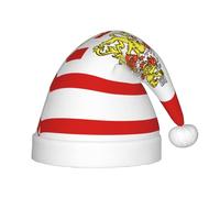 Flag of the Senate of Bremen Christmas Hat - Classic Santa Xmas & New Year Party Headwear - Perfect for Holiday Celebrations, Halloween