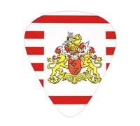 Flag of the Senate of Bremen Guitar Picks 12 Pack Assorted Thickness-0.46mm 0.71mm 0.96mm Medium Thin Heavy Celluloid Style Picks for Acoustic Electric Guitar Ukulele