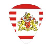 Flag of the Senate of Bremen Guitar picks, thin, medium, heavy, 12 pieces, suitable for guitar, bass, electric guitar, ukulele, wear-resistant guitar picks,