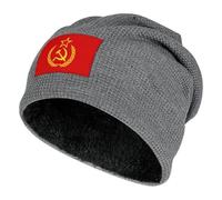Flag of The Soviet Union Beanie Hats Winter Warm Skull Pullover Cap Cozy Knit Cap for Men And Women Gifts