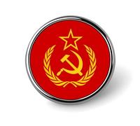 Flag of The Soviet Union Round Brooch Pin Lapel Pins Tie Suit Dress Accessories Wedding Birthday Gifts for Men Women