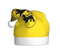 Flag of the State of Baden-Württemberg Christmas Hat, Santa Hats for Adults Velvet Comfort Hat for New Year Festive Party