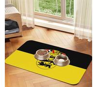 Flag of The State of Baden-Württemberg Pet Feeding Mat-Waterproof & Non-Slip Dog and Cat Food Mat-No Stains Quick Dry Dog Water Dispenser Mat