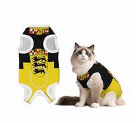 Flag of The State of Baden-Württemberg Pet Recovery Suit for Dogs - Soft Cotton Surgical Recovery Suit to Prevent Licking, Prevent Licking Puppy Onesies, Black
