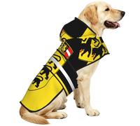 Flag Of The State Of Baden-Württemberg Waterproof Dog Raincoat And Rain Jacket For Small Medium Large Dogs With Reflective Stripes And Adjustable Belly Strap