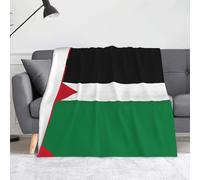 Flag of the State of Palestine Blanket. Super soft flannel fleece blanket 60x50 inches, 100% polyester warm blanket for couch, camping and gifts.