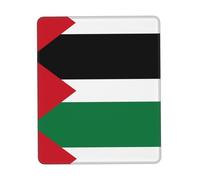 Flag of The State of Palestine Colorful Rubber Lock Edge Mouse pad (Vertical Style), Thickened Design not Easy to deform