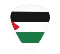 Flag of the State of Palestine Guitar Picks 12 Pack Assorted Thickness-0.46mm 0.71mm 0.96mm Medium Thin Heavy Celluloid Style Picks for Acoustic Electric Guitar Ukulele