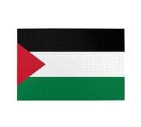 Flag of the State of Palestine Horizontal Wooden Jigsaw Puzzle 1000 Pieces Relax and Improve Hands on Skills and Concentration