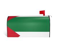 Flag of The State of Palestine It is a Waterproof Fabric Mailbox Cover with a Print on one Side and a Curved Opening on one Side.