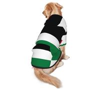 Flag of the State of Palestine M Dog Hoodie Warm and lightweight suitable for pets to wear in autumn and winter