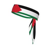 Flag of the State of Palestine Patterned Sports Headscarf Unisex Sweat Absorbent Headband for Tennis, Volleyball, Jogging, Yoga
