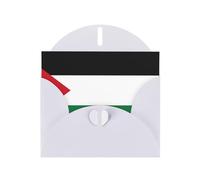 Flag of the State of Palestine Pearlescent Greeting Cards - Horizontal All Occasion Cards with Envelopes, Elegant Shimmer Card for Birthday, Christmas, Blank Inside