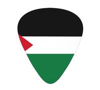 Flag of the State of Palestine Printed pick set - 12 pieces, thin, medium and thick guitar picks, suitable for guitar, bass, electric guitar and ukulele