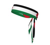 Flag of The State of Palestine Sweat-Absorbing Sports Headband, Non-Slip and Adjustable, Running, Basketball, Yoga Sports Headband