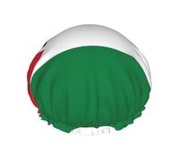 Flag of the State of Palestine Women's shower cap, waterproof, reusable, with washable elastic cord, suitable for long hair and braids, ideal for showering.