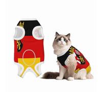 Flag of The State of Rhineland-Palatinate Recovery Suit for Dogs Cats After Surgery, Soft Cotton Post-Surgery Suit for Male and Female Pet