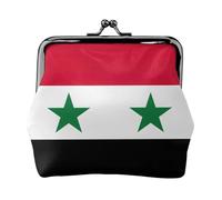 Flag Of The Syrian Arab Republic Coin Purses, Change Purse Wallets, For Festivals And Special Occasions, Black, One Size, Art Deco