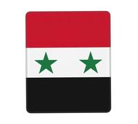 Flag of The Syrian Arab Republic Desk Pad, Washable for Office/Gaming/Writing, Rubber Base, Polyester Surface