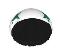 Flag Of The Syrian Arab Republic Hair Cap For Shower, Waterproof Hair Shower Caps For Long Hair, Non-Slip Cute Shower Cap