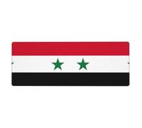 Flag of the Syrian Arab Republic Keyboard and Mouse Pad, Extra Large Desk Cover, Spill Resistance Mat for Smooth Tracking