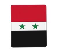 Flag Of The Syrian Arab Republic Mouse Pad With Anti-Fray Stitching, Non-Slip Rubber Base Computer Mouse Pads For Wireless Mouse