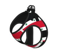 Flag Of The Syrian Arab Republic Pet Leash Vest For Small Dogs Cats Reflective Adjustable Soft Outdoor Walking Hiking Training