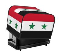 Flag Of The Syrian Arab Republic Print 4-Slice Toaster Cover Stylish Protector Appliance For Kitchen Dorm Home Daily Use