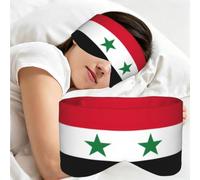 Flag of The Syrian Arab Republic Print Adults Sleeping Eye Mask Soft Breathable Versatile Blindfold Daily Travel