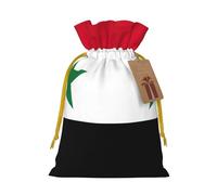 Flag Of The Syrian Arab Republic Print Charming Gift Bag,Cloth Gift Bags With Drawstring,Perfect For Small Gifts And Jewelry