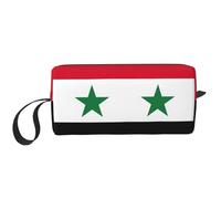 Flag of the Syrian Arab Republic Print Compact Storage Pouch, Minimalist Carry Bag, Large Capacity Tote for Protective Carry