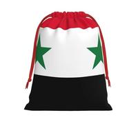 Flag Of The Syrian Arab Republic Print Functional Gift Storage Bag Eco-Friendly Comfortable Touch Outdoor Activities Use