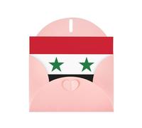 Flag of the Syrian Arab Republic Print Greeting card Blank card with envelope,Unique Designs for Festivals Invitations