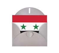 Flag of the Syrian Arab Republic Print Greeting card Blank card with envelope,Unique Designs for Festivals Invitations