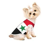Flag of the Syrian Arab Republic Print Pet Sleeveless Tank Top for Dogs Cats Apparel Stretchy Soft Fashion Vest Gear Wear