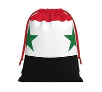 Flag Of The Syrian Arab Republic Print Practical Drawstring Gift Travel Pouches Men Women Multiple Occasion Daily Carry