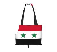 Flag of the Syrian Arab Republic print Puppy Carrier Walking Dog Bags Pets Dogs Carrier Bags for small Dogs and Cat and Rabbit