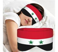 Flag of The Syrian Arab Republic Print Sleep Eye Cover Double Sided Full Wrap for Bed Flights Meditation