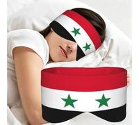 Flag of The Syrian Arab Republic Print Sleep Mask,Coverage Eye Mask,Soft Breathable Blindfold for Travel Nap Work