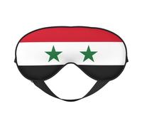Flag of The Syrian Arab Republic Print Sleep Mask Silk-Like Eye Mask Sleeping Eye Mask for Women Men for Travel Sleep Relaxation